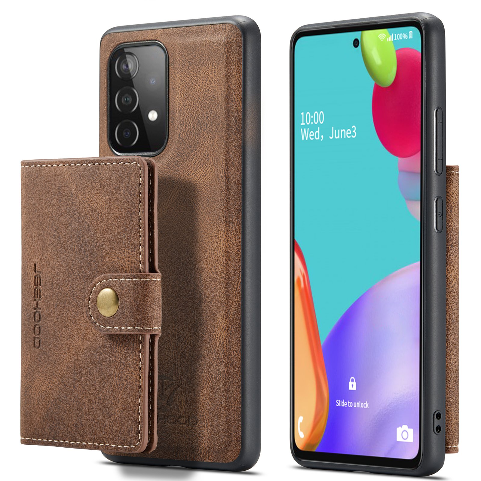Galaxy A53 - Stilrent Effektfullt Skal med Korthållare