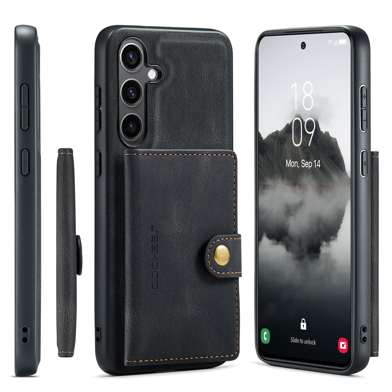 Samsung Galaxy S25 - Funktionellt skal med magnetisk korthållare