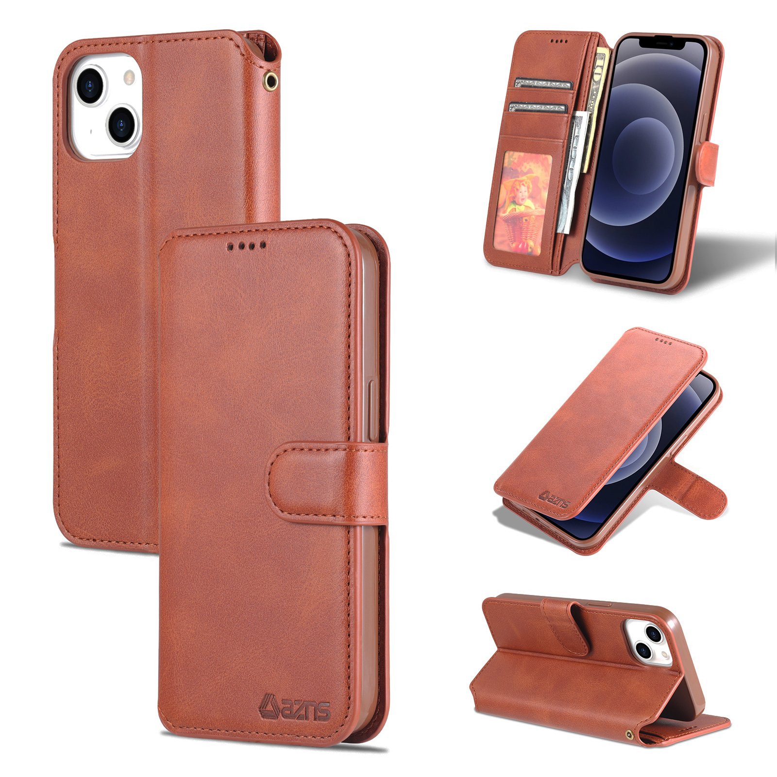 iPhone 14 Plus - Effektfullt Stilsäkert Plånboksfodral (AZNS)