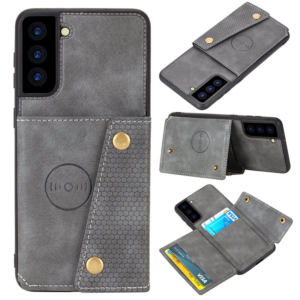Galaxy S21 - Genomtänkt Skal med Korthållare