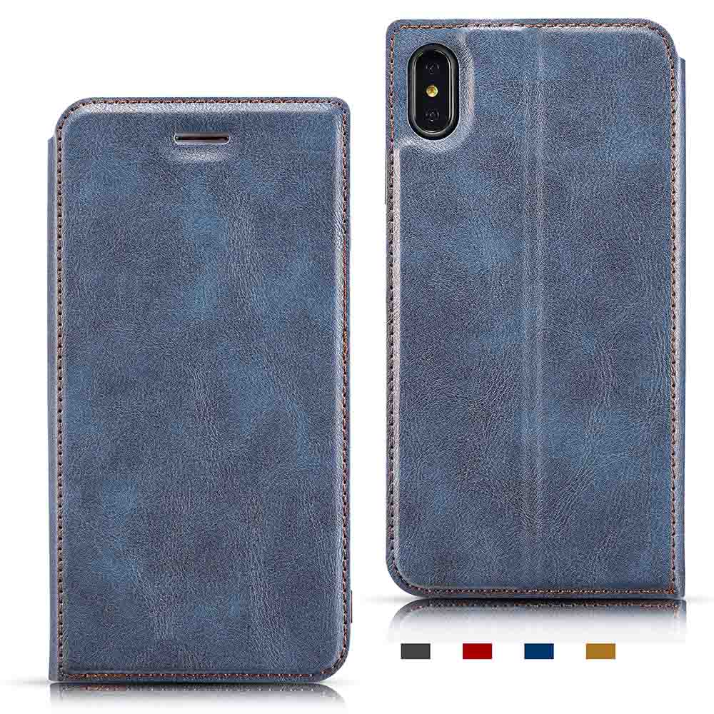 iPhone XR - Genomtänkt Plånboksfodral i Pu-Läder