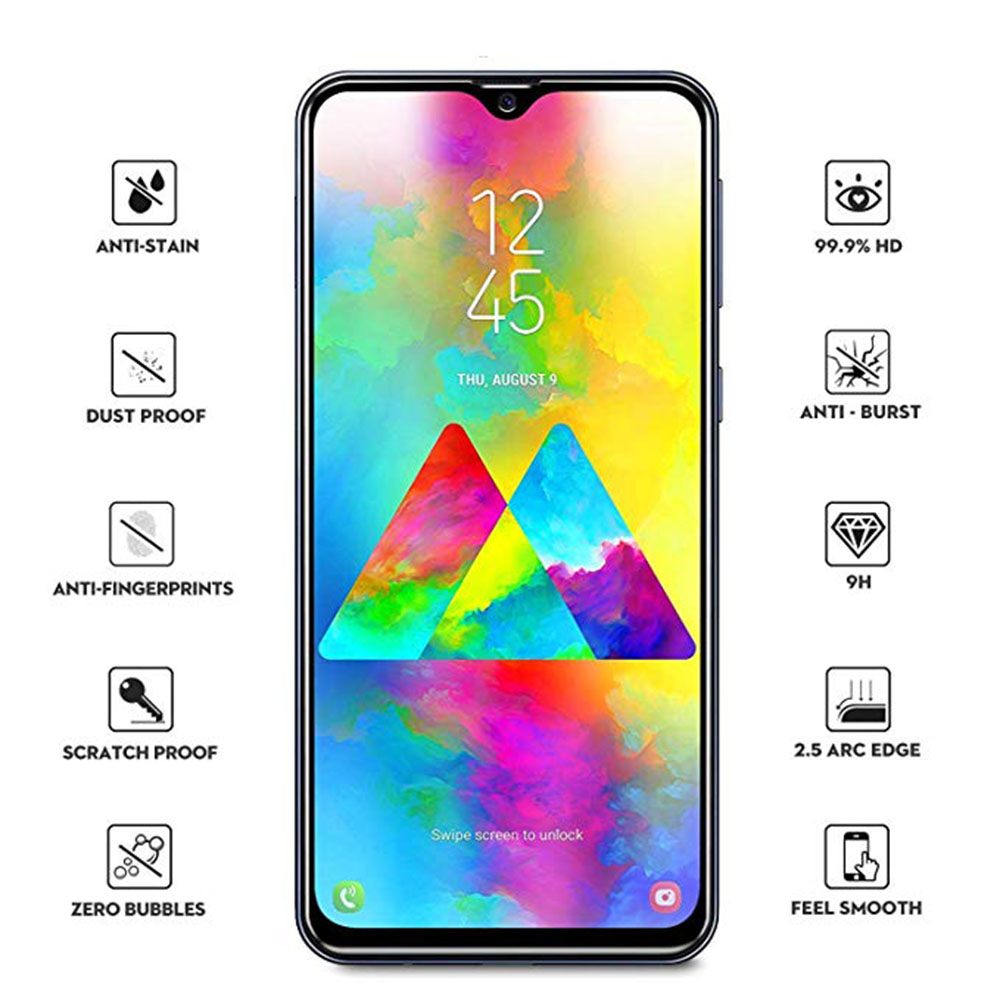 Skärmskydd 2.5D 4-PACK med Ram HD-Clear för Samsung A20e