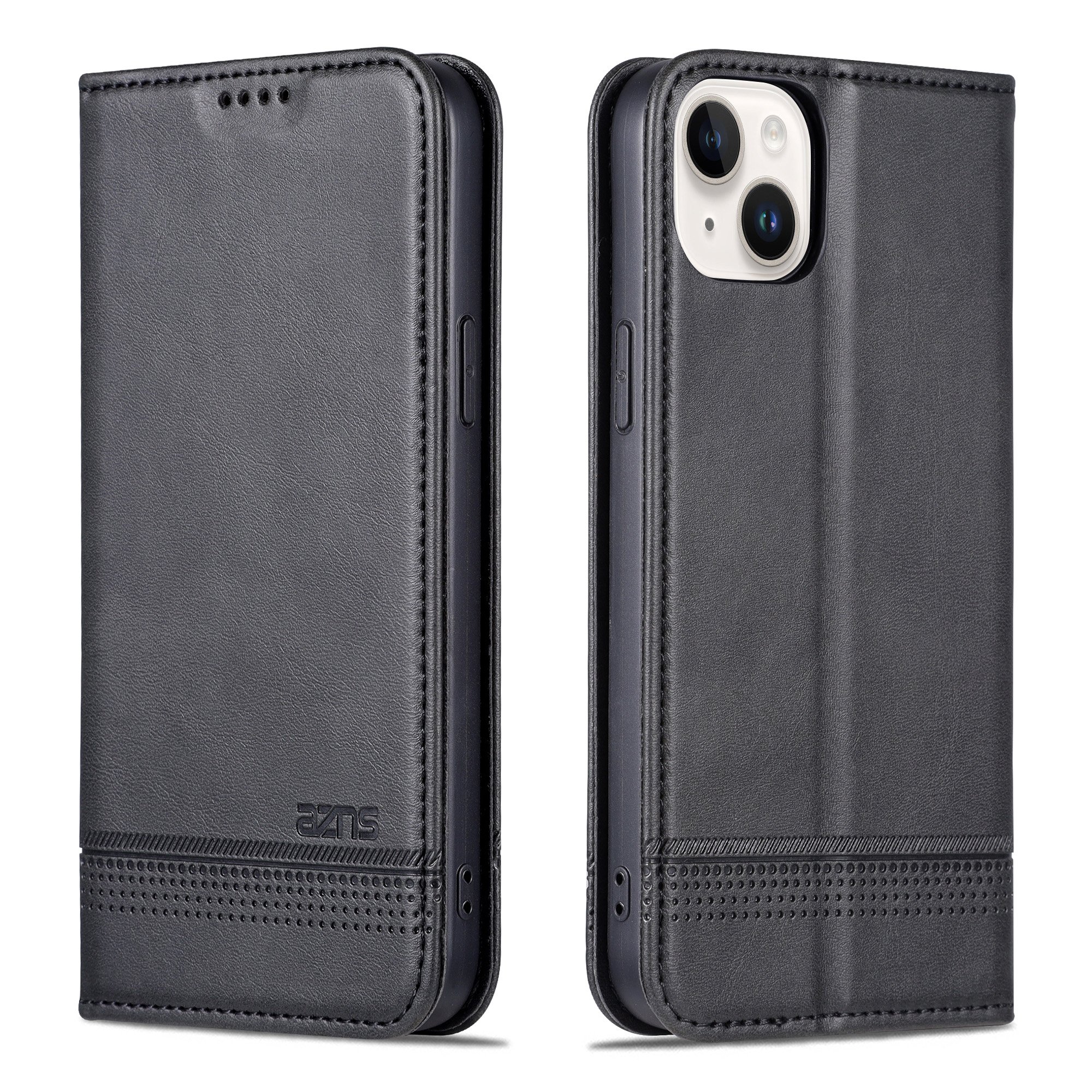 iPhone 15 - Plånboksfodral 3-kortfack i Läder