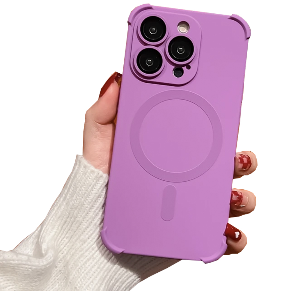 iPhone 12 Pro Max - Silikonskal med Magnetiskt Stötskydd