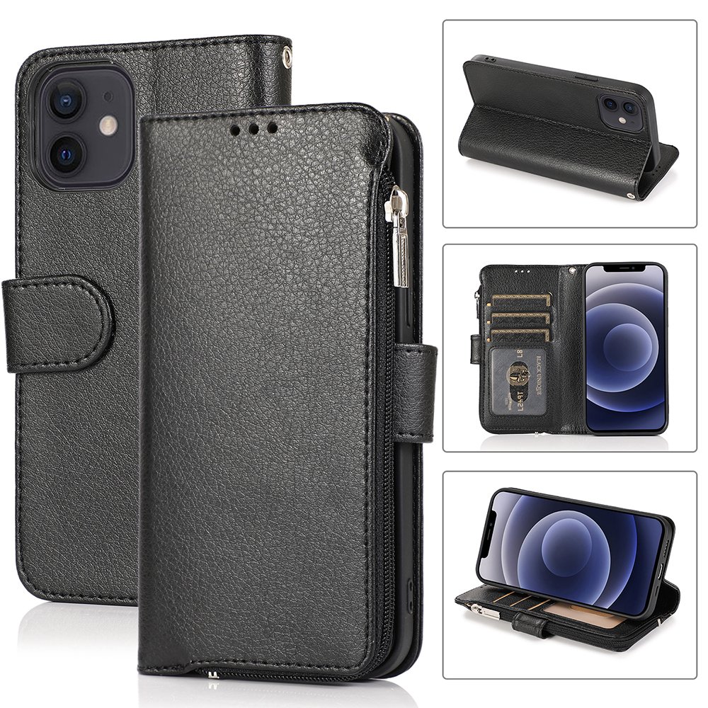 iPhone 12 - Elegant Praktiskt Plånboksfodral