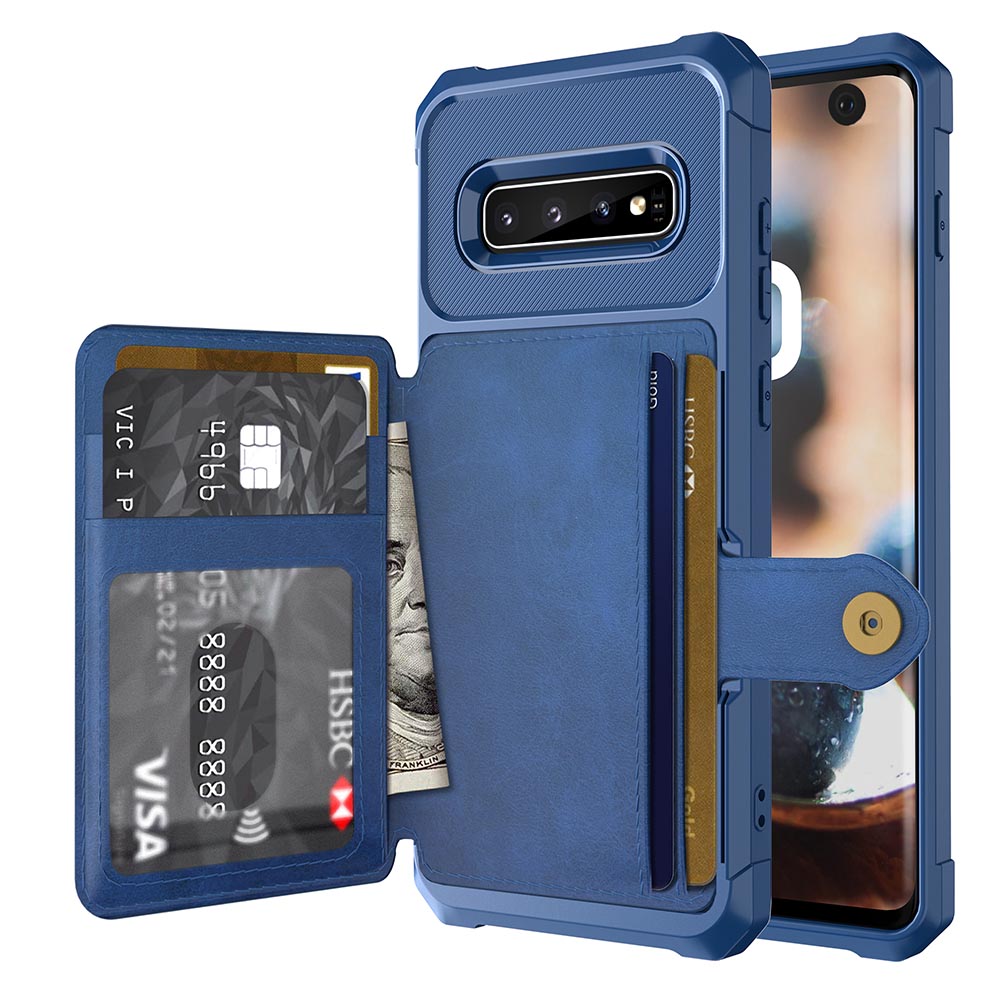 Galaxy S10E - Slittåligt Smart Skal med Kortfack