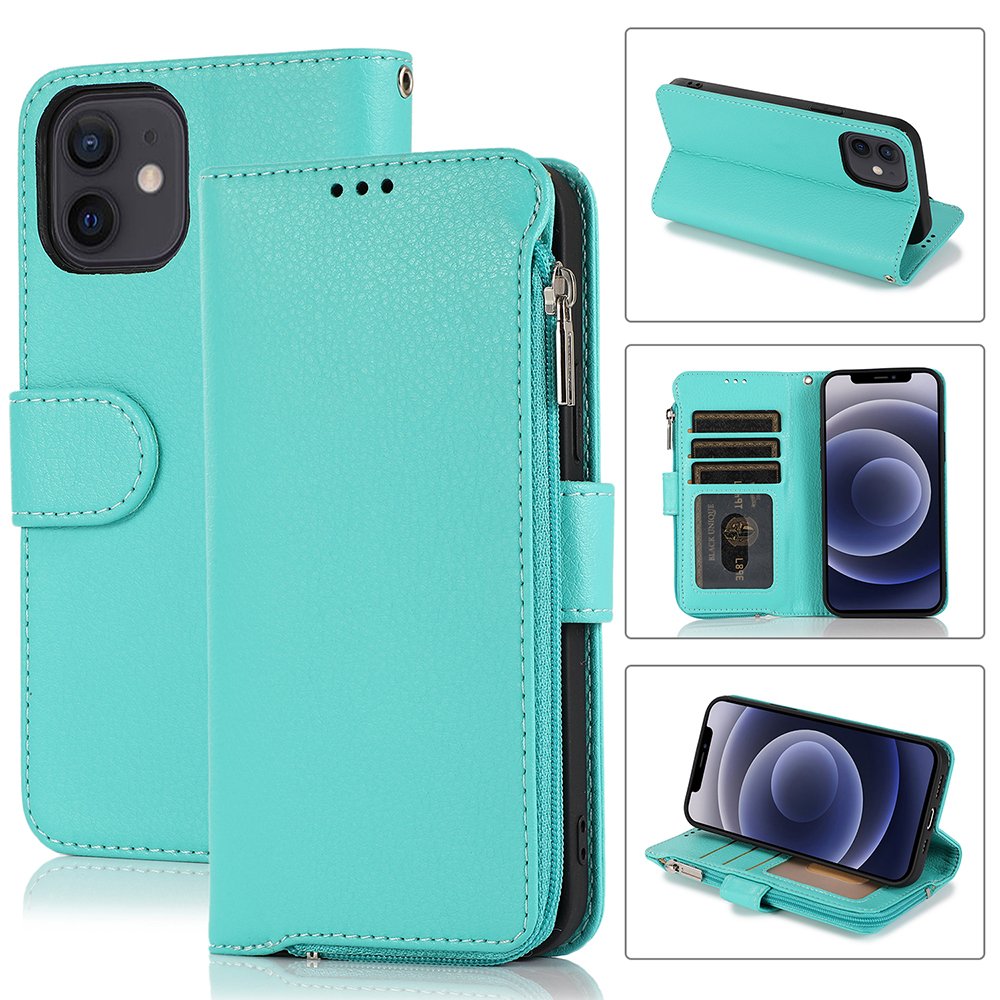 iPhone 12 - Elegant Skyddande Plånboksfodral