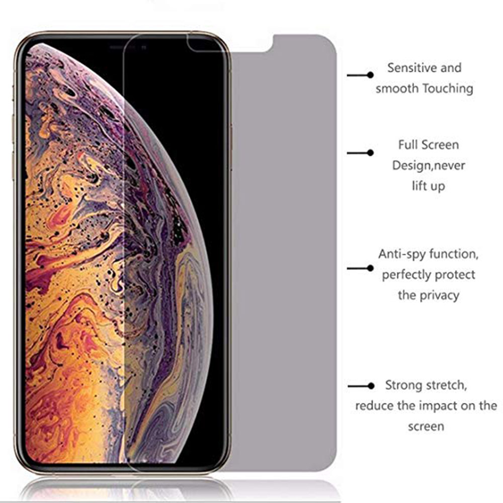 iPhone 11 Pro 3-PACK Anti-Spy Skärmskydd 9H Screen-Fit HD