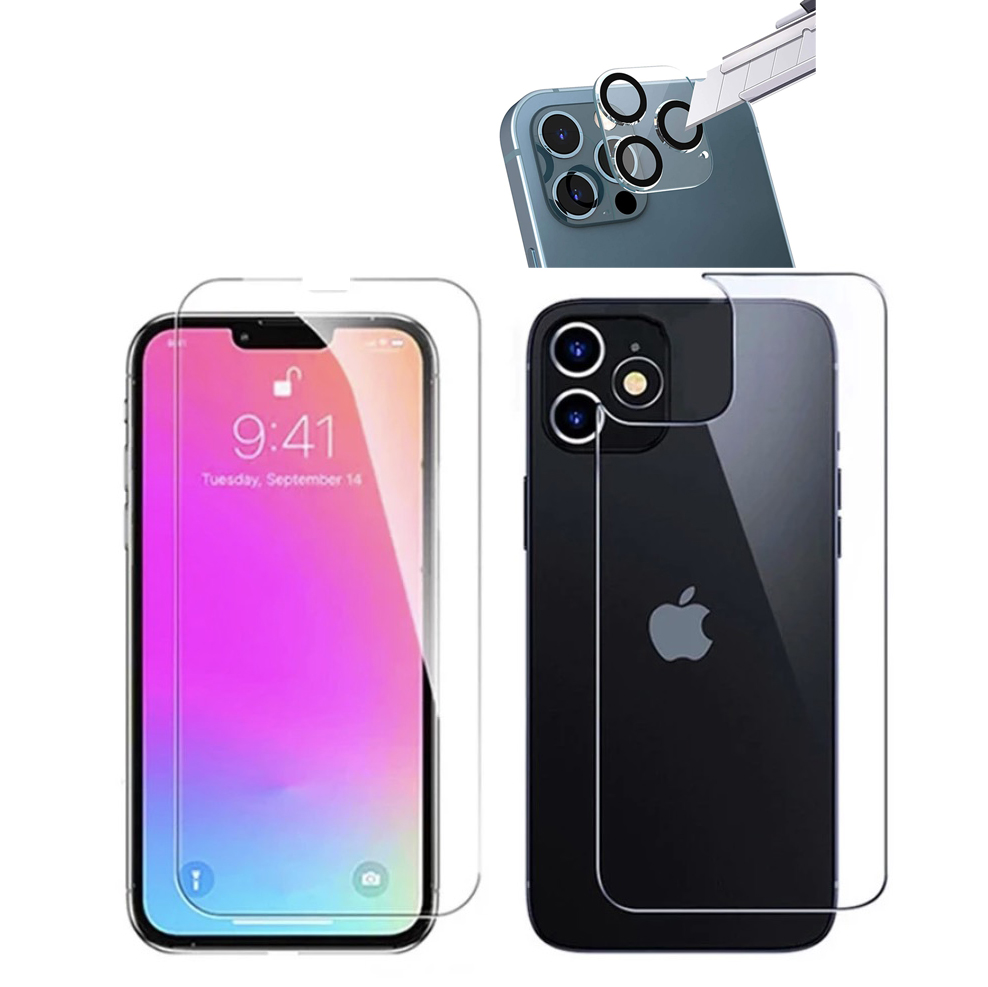 2-PACK 3in1 iPhone 13 Pro Max Fram- & Baksida + Kameralinsskydd