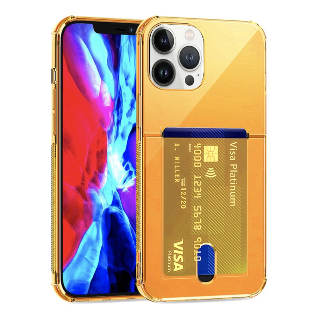 iPhone 13 Pro Max - Elegant Skyddande Skal med Korthållare