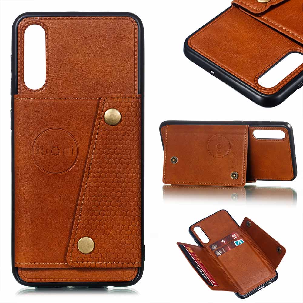 Professionellt Retro Skal med Kortfack - Samsung Galaxy A50
