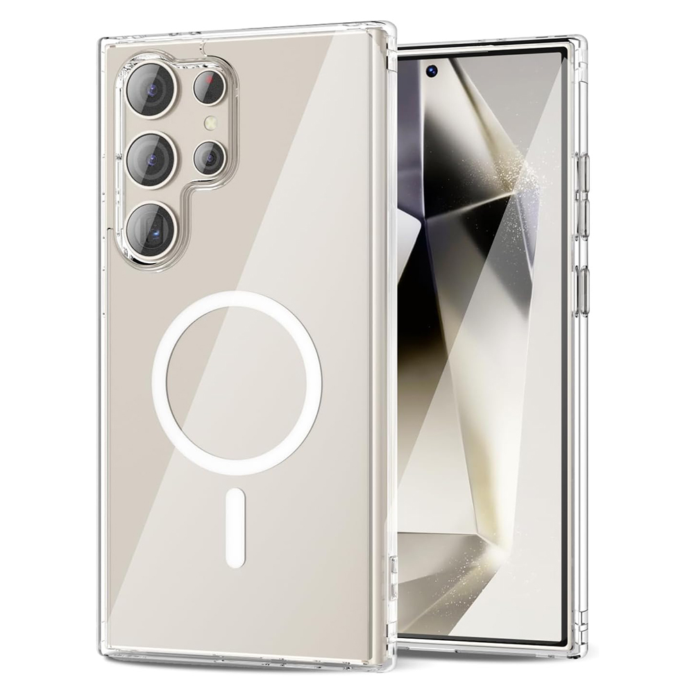 Galaxy S23 ULTRA - Magnetiskt trådlöst laddningsskal med stötskydd