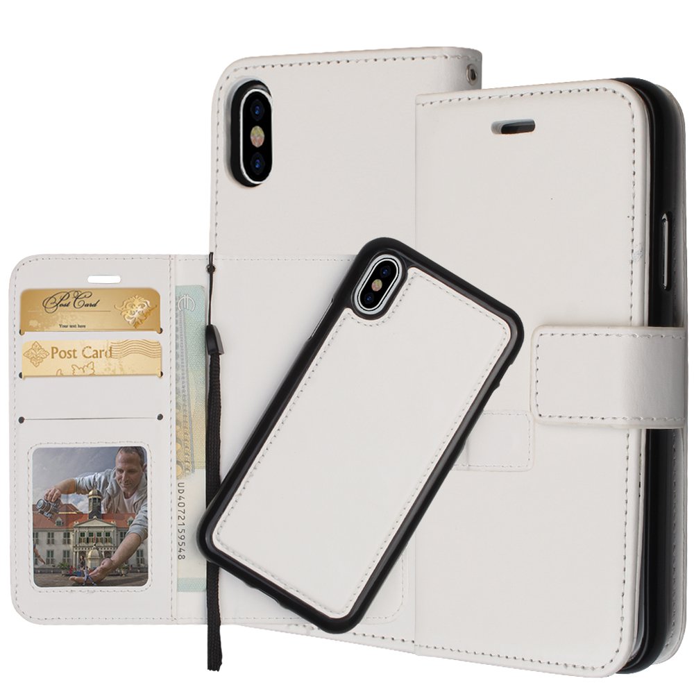 Praktiskt Plånboksfodral med Skalfunktion - iPhone X/XS