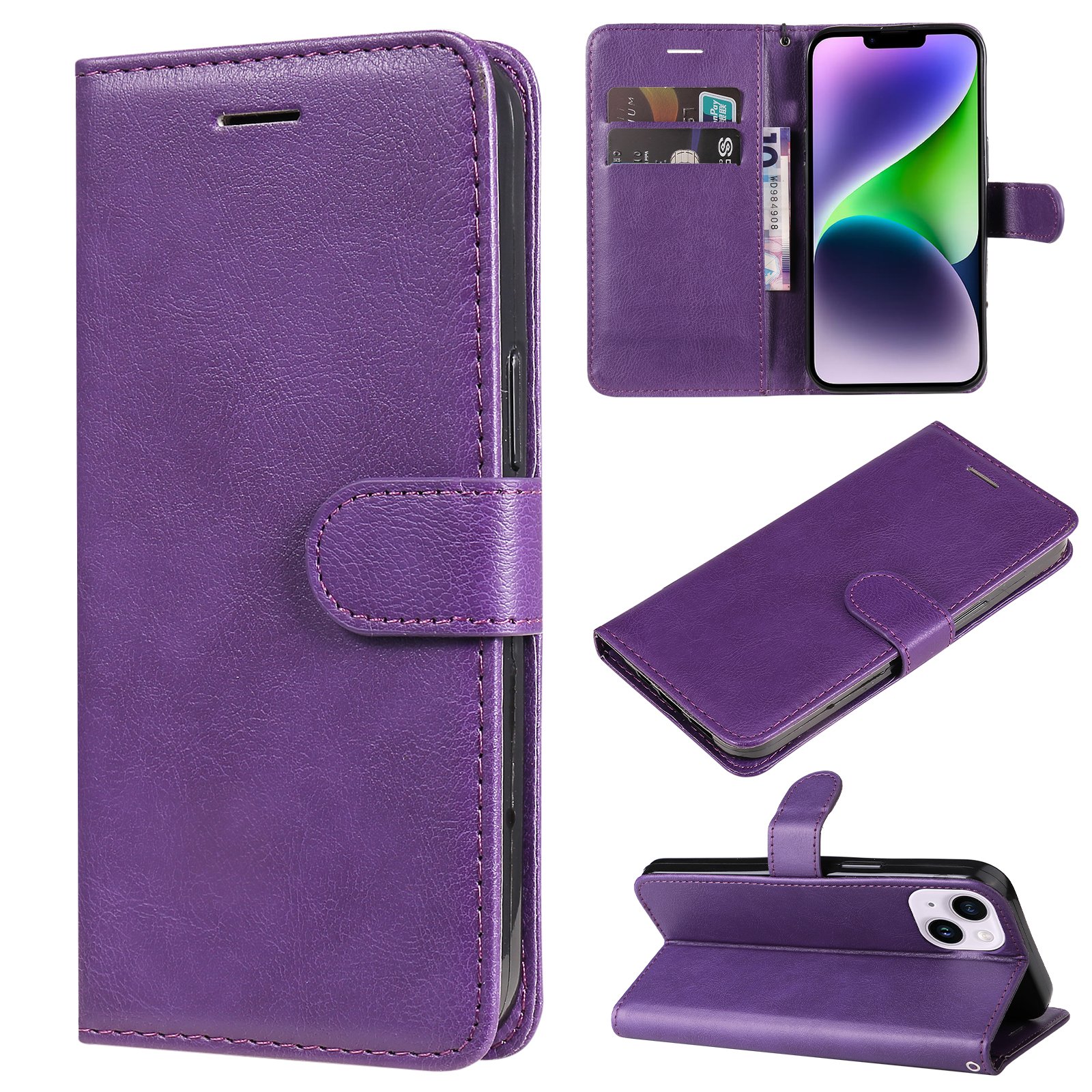 iPhone 14 - Elegant Praktiskt Floveme Plånboksfodral