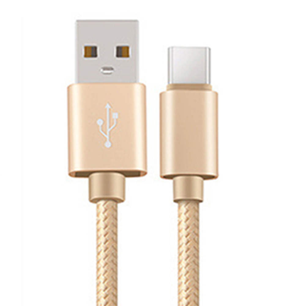 200cm USB-C/Type-C Snabbladdningskabel Från Leman (SLITSTARK)