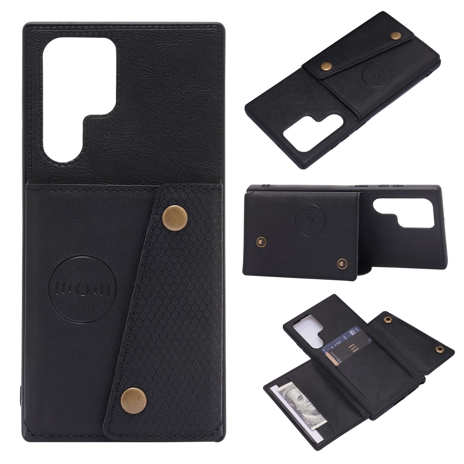 Galaxy S22 Ultra - Stilrent Skal med Kortfack