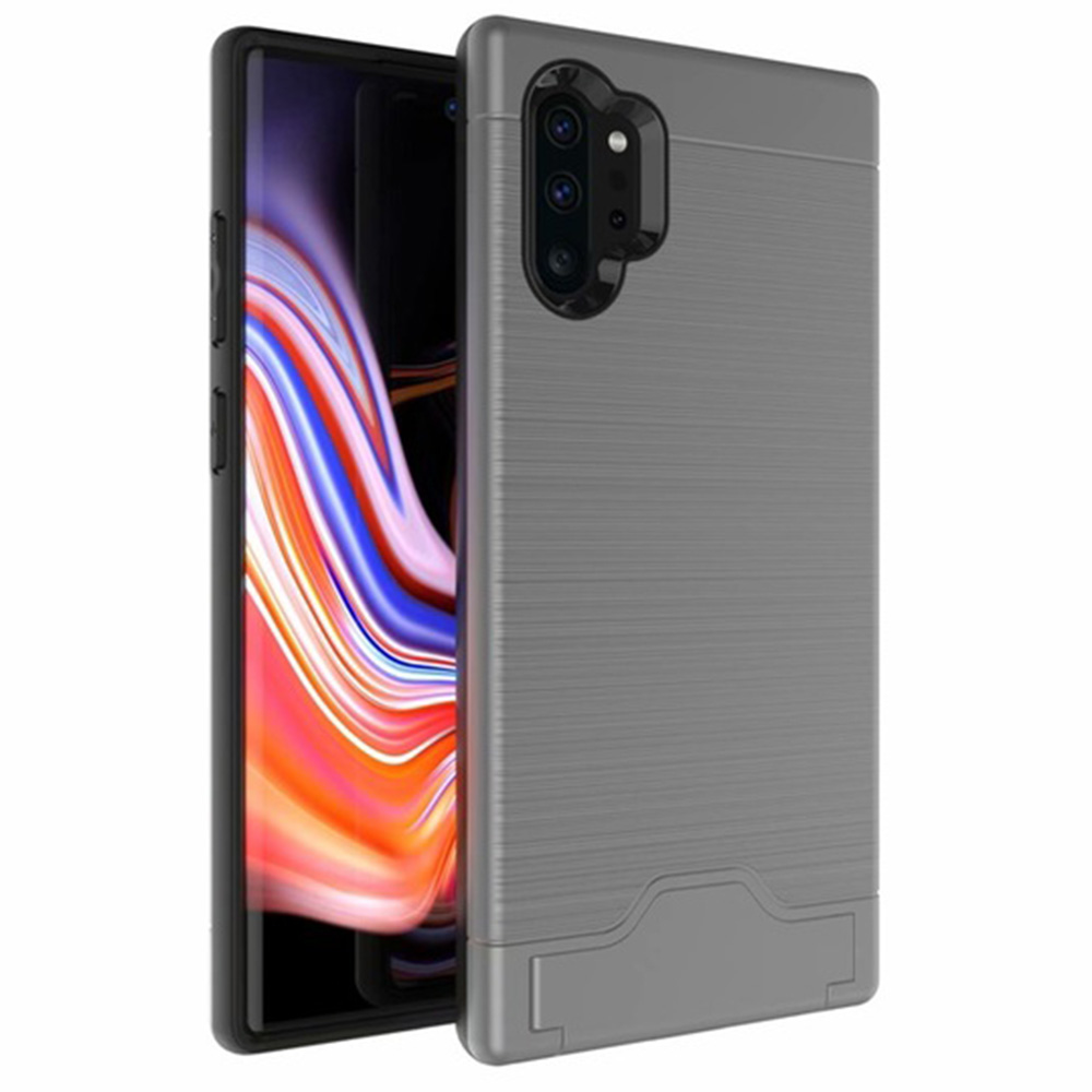 Galaxy Note10 Plus - Praktiskt Skyddsskal med Kortfack
