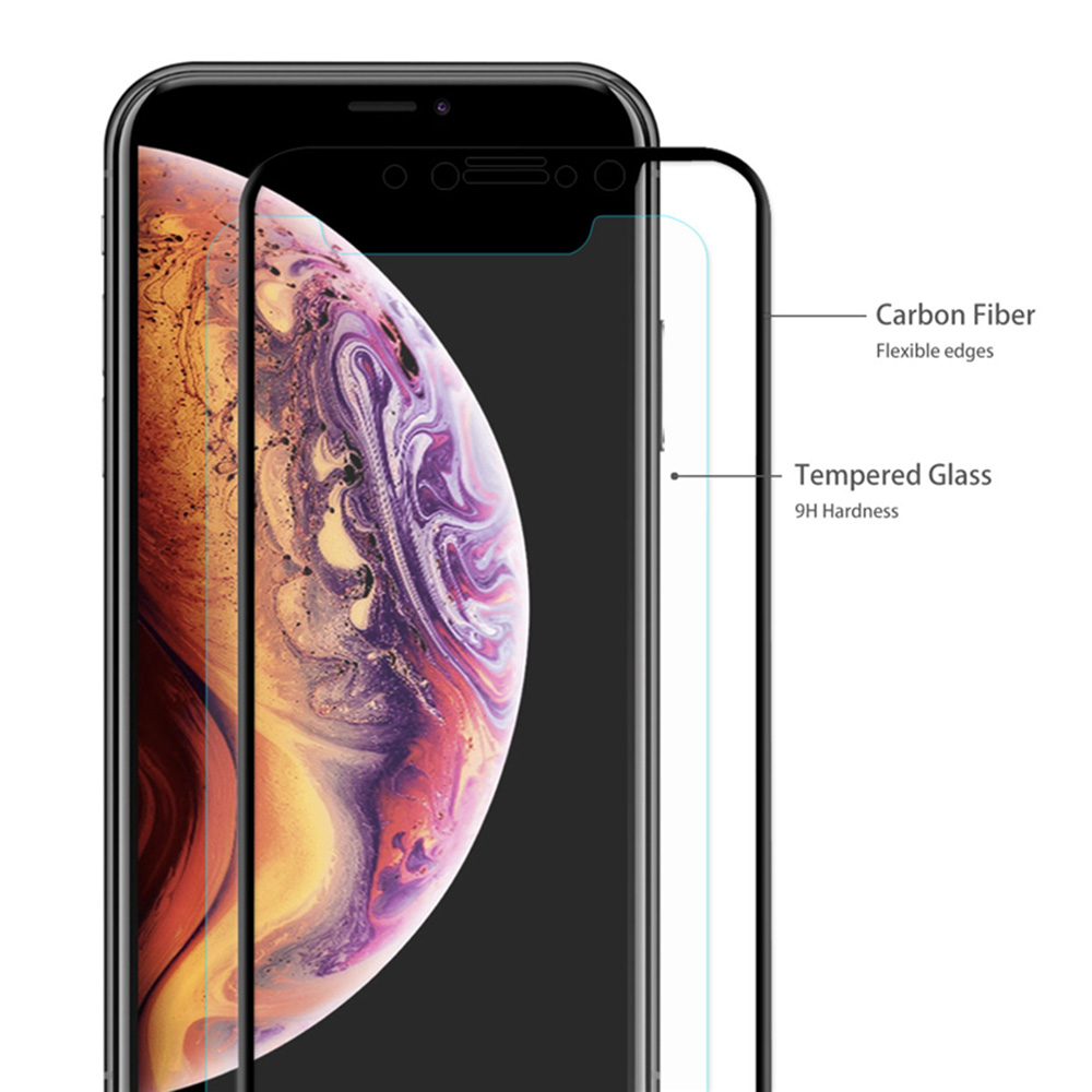 HuTechs 2-PACK Carbon-Sk�rmskydd f�r iPhone XR