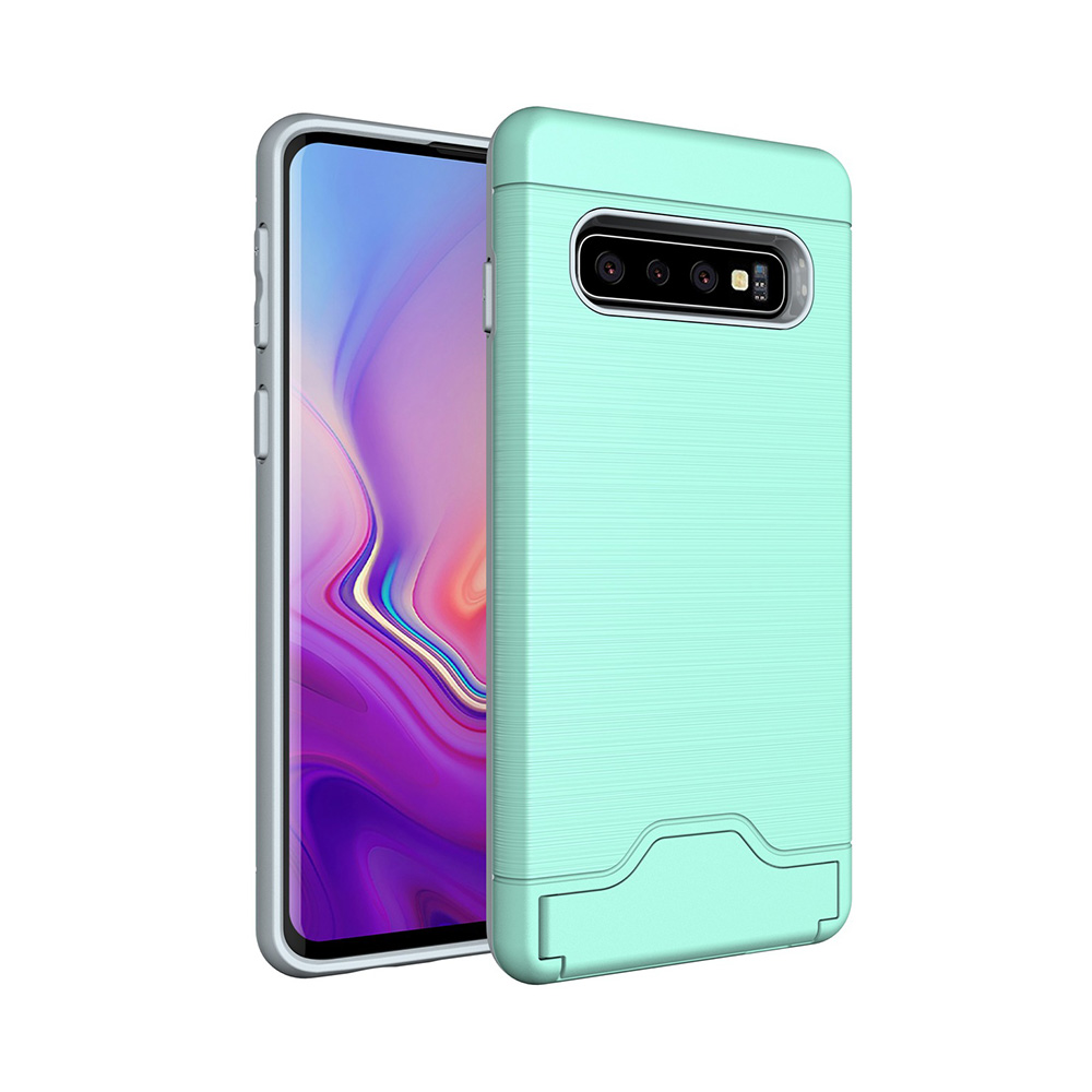 Galaxy S10 Plus - Stilrent Skal med Kortfack (JENSEN)