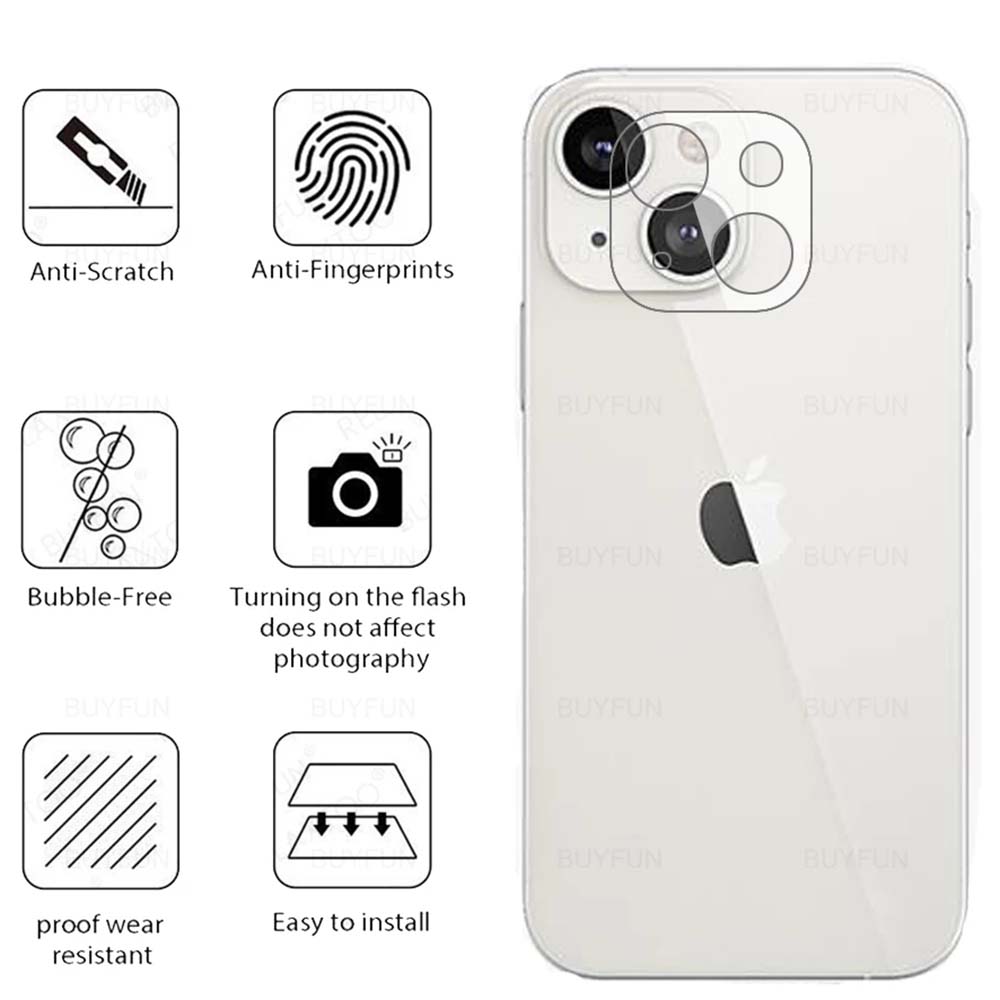 3-PACK iPhone 13 Mini HD Kameralinsskydd