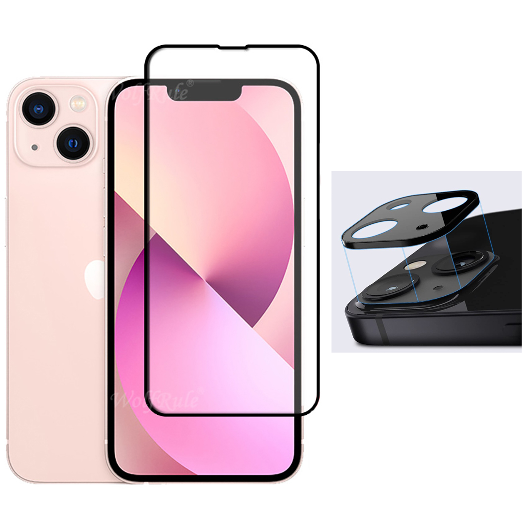 3-PACK iPhone 14 Plus Skärmskydd + Kameralinsskydd 2.5D HD 0,3mm