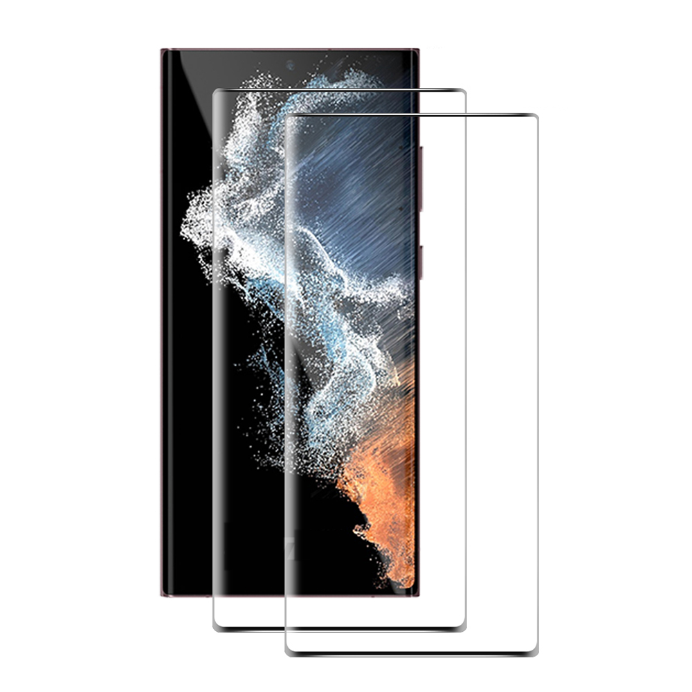 Galaxy S23 Ultra - (2-PACK) 3D och HD-Clear Skärmskydd inklusive Kameralinsskydd