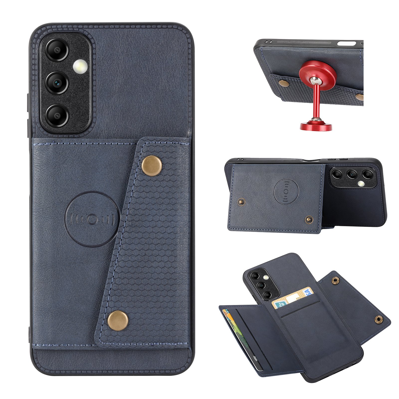 Lyxigt PC Läder Retro Flip Fashion Plånboksfodral för A05S