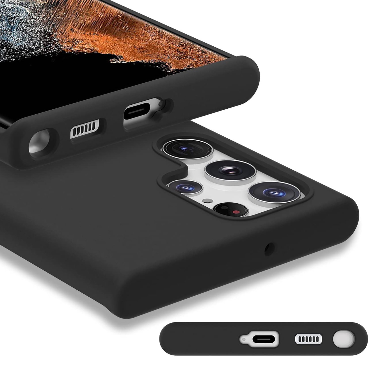Galaxy S23 Ultra - Stilrent Skyddande Tunt Skal