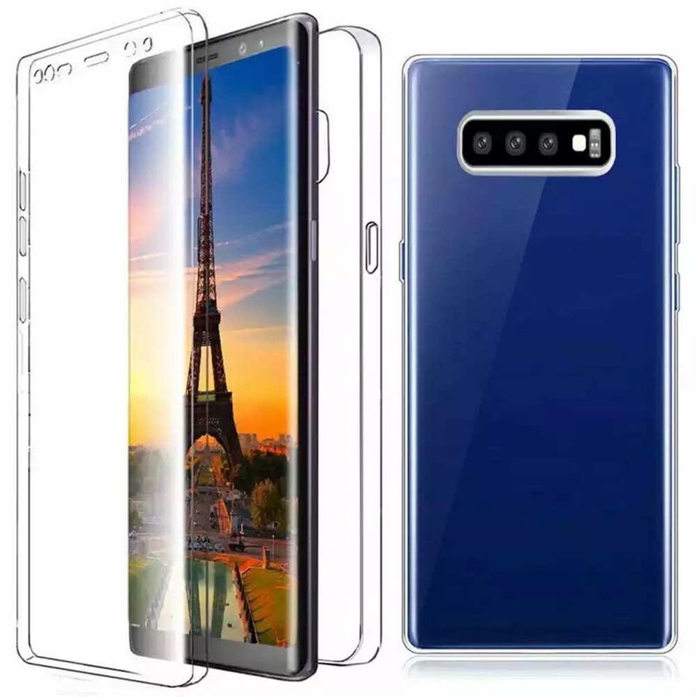 Galaxy S10e - Dubbelt Silikonfodral med Touchfunktion
