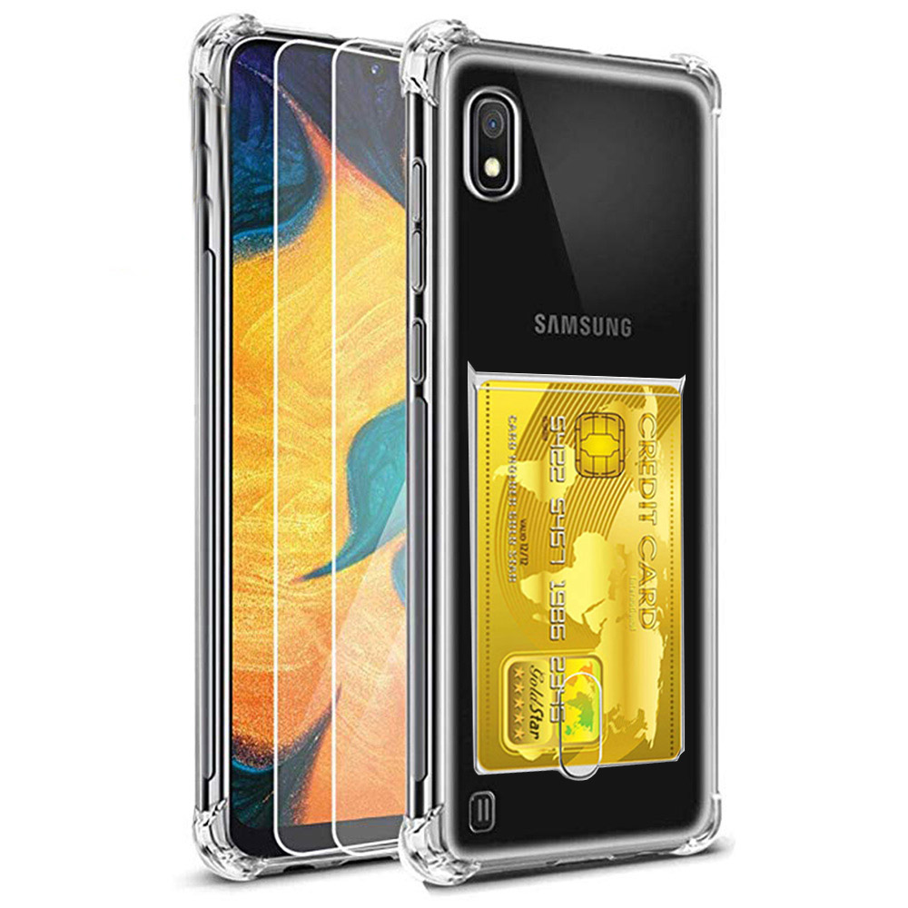 Galaxy A10 - Stilrent Skyddsskal med Kortfack