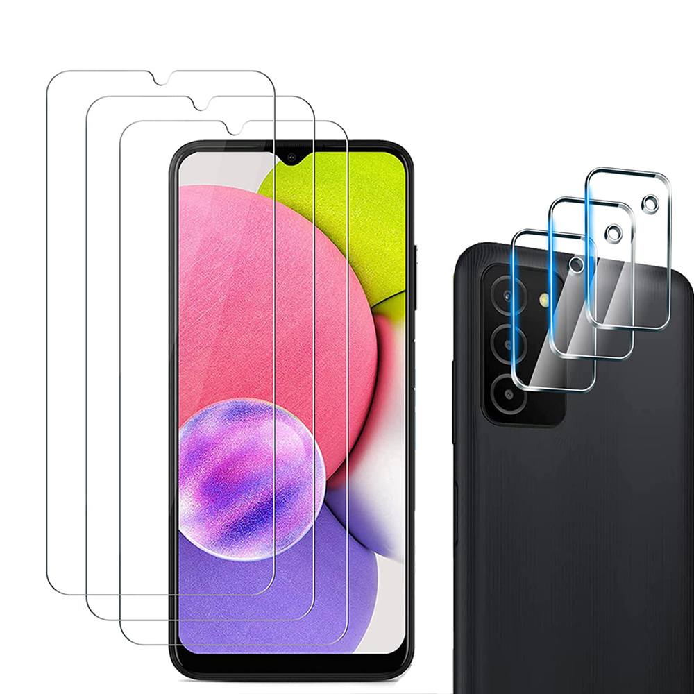 Galaxy A03s Sk�rmskydd + Kameralinsskydd HD 0,3mm