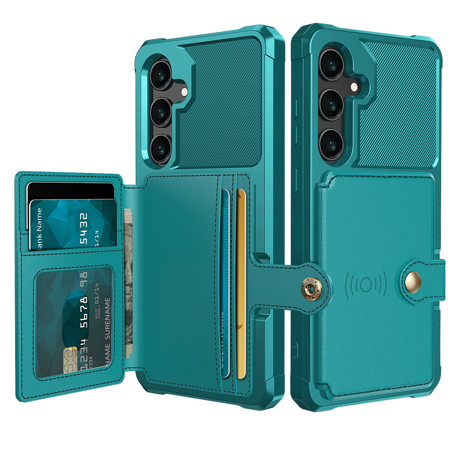 PU-Läder Plånbok Magnetiskt Hållare Fodral för Samsung Galaxy A24