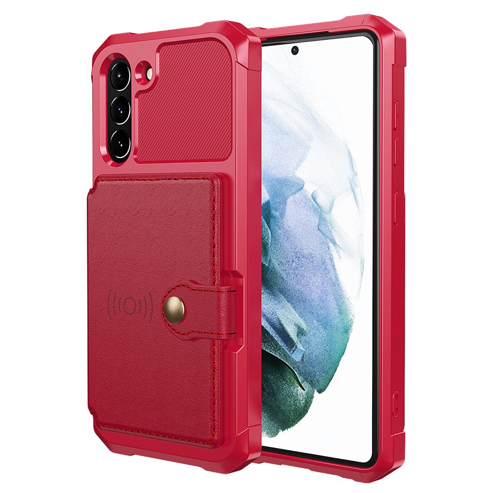 Galaxy S21 FE - Stilrent & Smart Skal med Kortfack