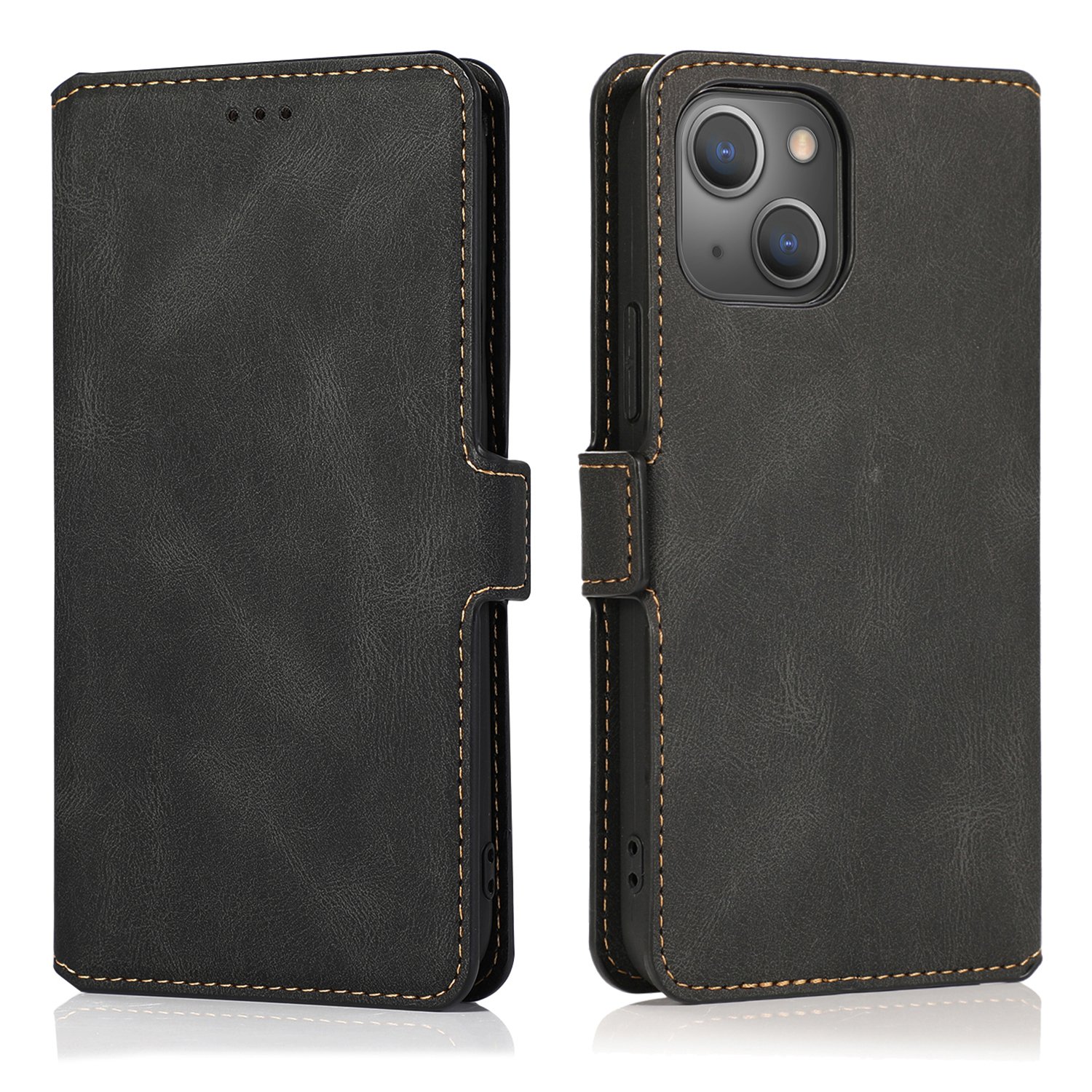 Plånboksfodral med Flip-Funktion för iPhone 15 (3-Kortfack)