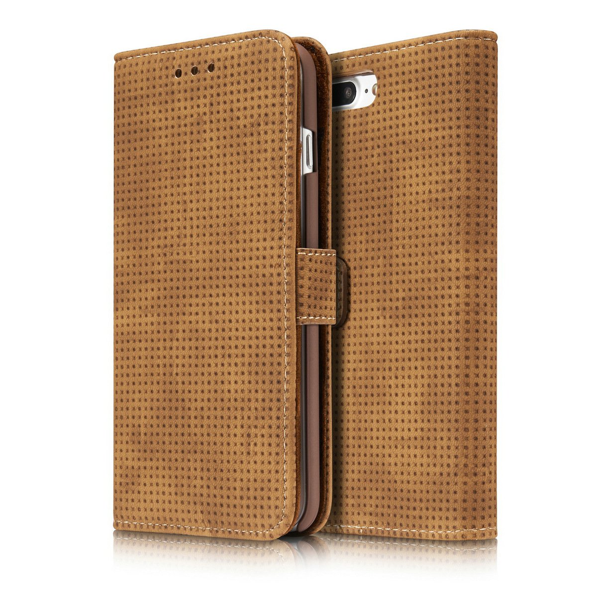 Plånboksfodral i Retrodesign från LEMAN till iPhone 7 Plus
