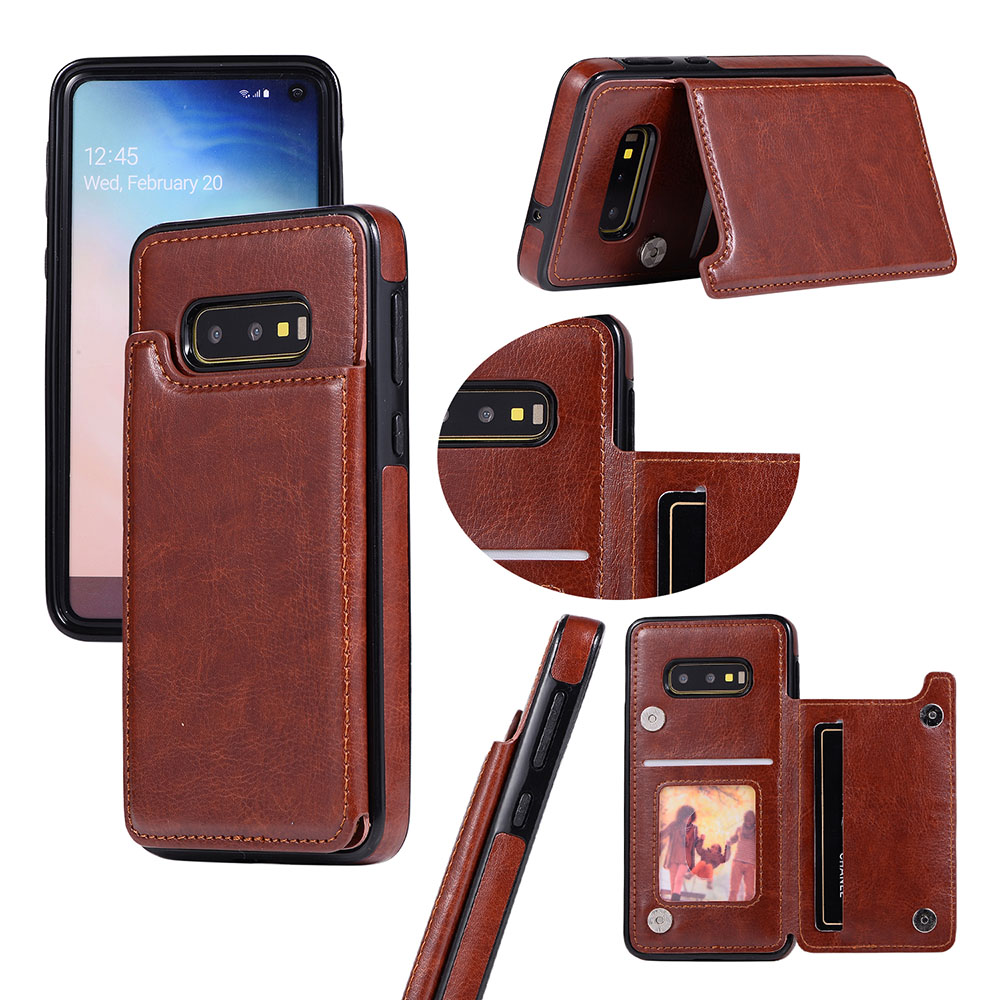 Nkobees Eleganta Läderskal med Kortfack - Samsung Galaxy S10e