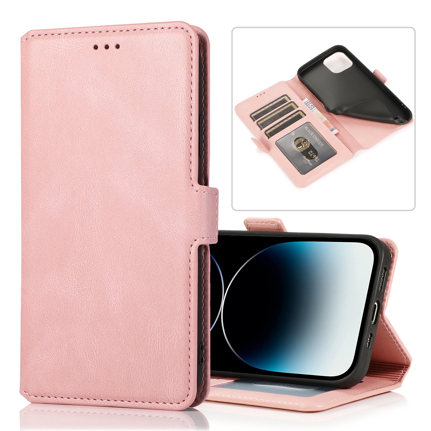 iPhone 14 Pro - Elegant Praktiskt Plånboksfodral