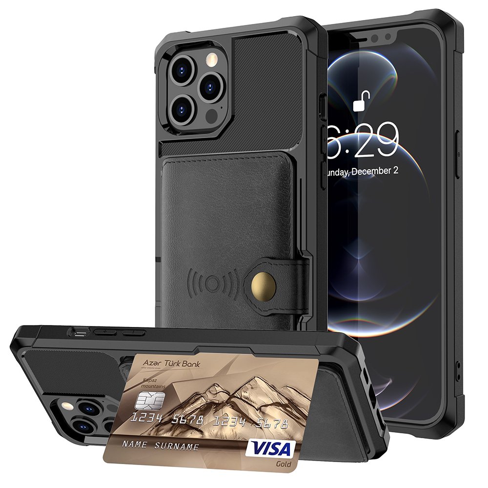 iPhone 13 Pro Max - Elegant Smidigt Skal med Korthållare