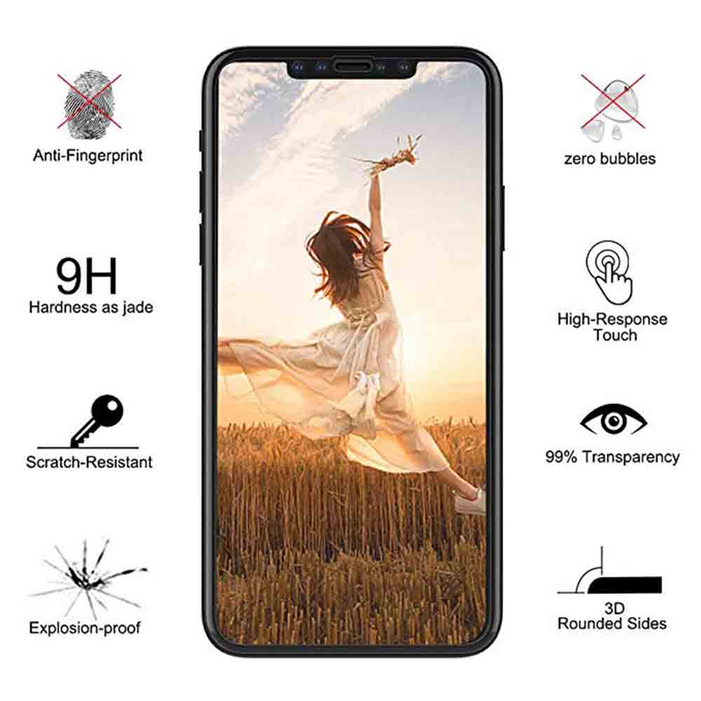 iPhone 11 Pro Max Skärmskydd 2.5D 2-PACK Ram 9H HD