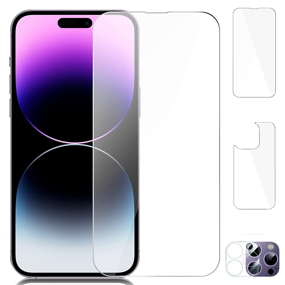 iPhone 15 Pro Max - 2-pack Skärmskydd Set - Fram- Baksida och Kameralinsskydd 0,3mm