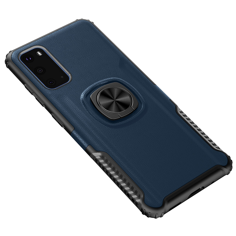 Galaxy S20 - Genomtänkt Skal med Ringhållare LEMAN