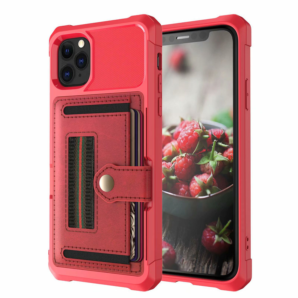 iPhone 11 Pro Max - Genomtänkt Skal med Korthållare