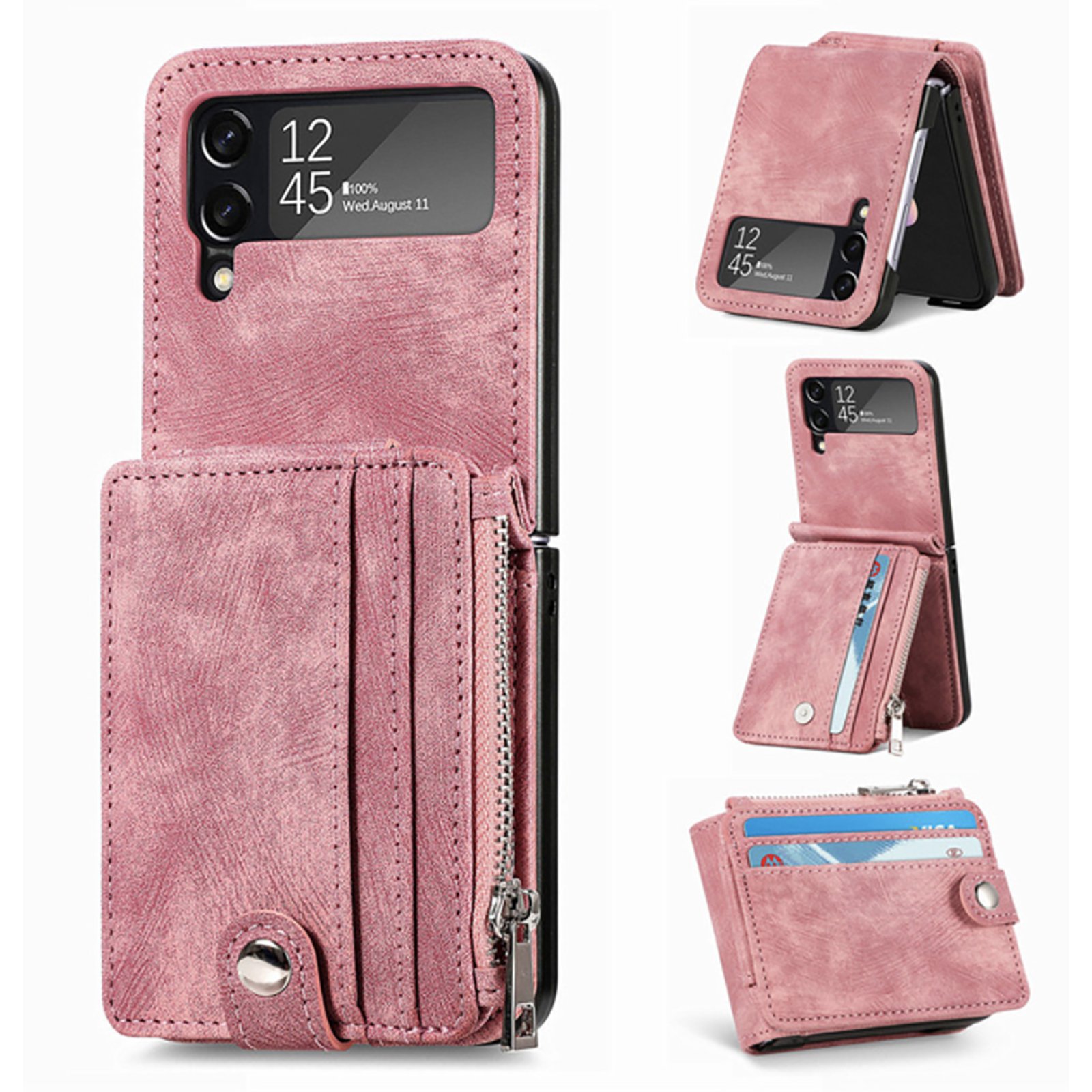Galaxy Z Flip 4 - Stilrent Skal med Korthållare
