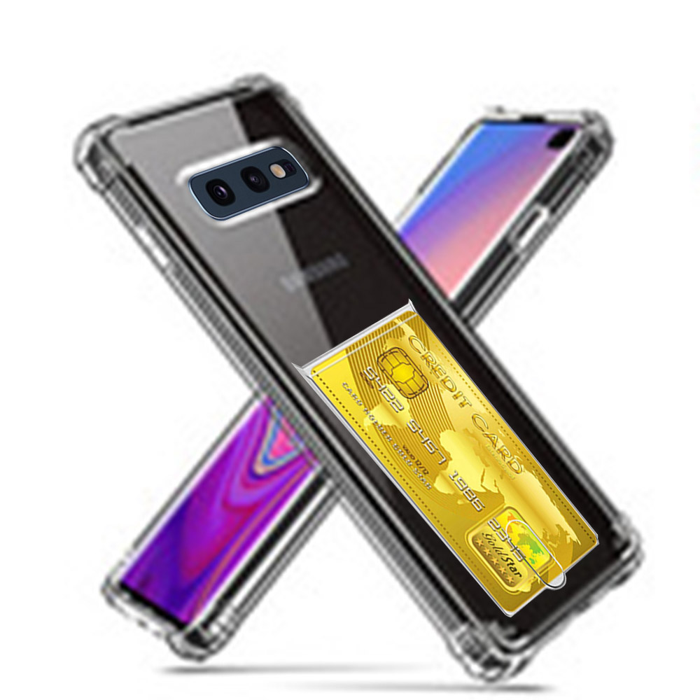 Galaxy S10E - Stötdämpande Skal med Kortfack