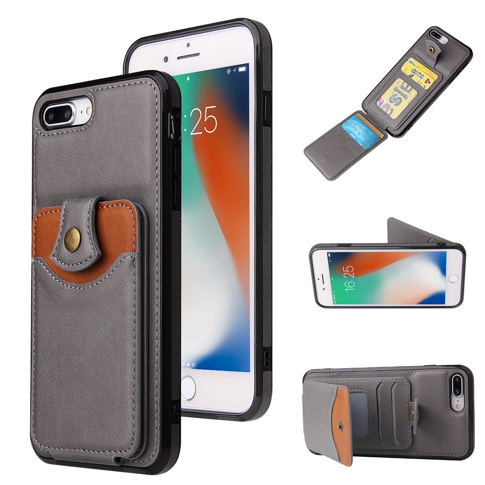 iPhone 8 Plus - Effektfullt Skal med Korthållare
