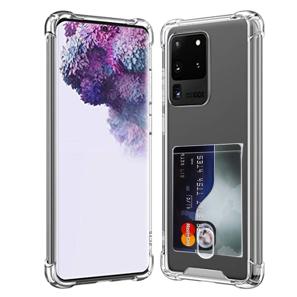 Galaxy S20 Ultra - Skyddande Skal med Korthållare