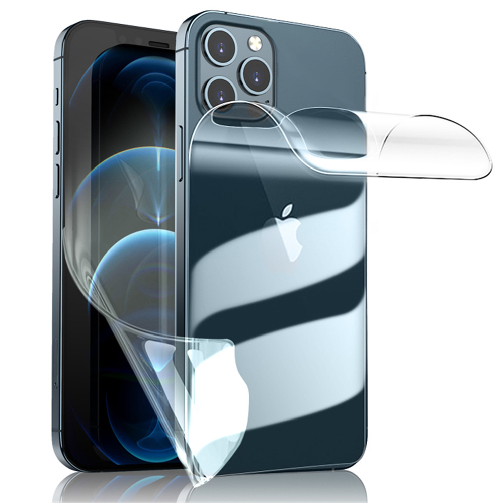 3-PACK iPhone 12 Pro Max Hydrogel Skärmskydd Fram- & Baksida