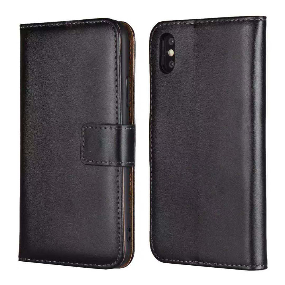 iPhone XS Max - Stilrent Plånboksfodral i Läder från TOMKAS