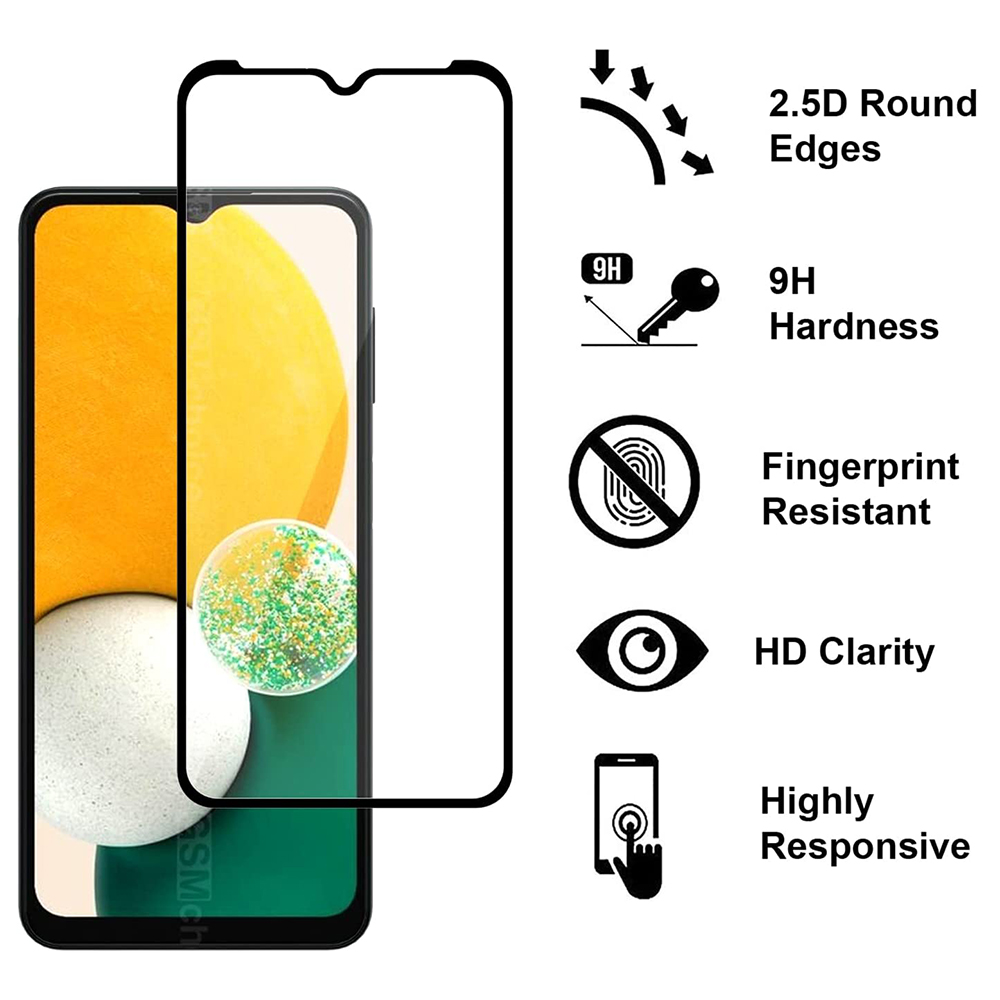 Heltäckande Härdat Glas 2.5D Skärmskydd Galaxy A04s (2-pack)