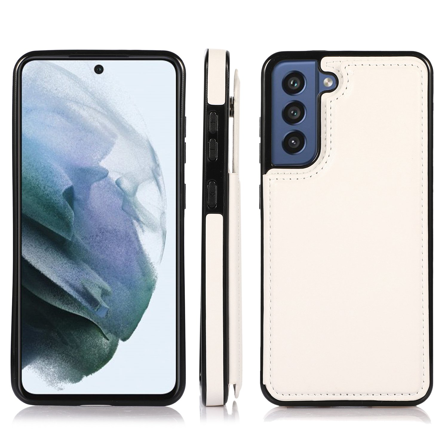 Galaxy S21 FE - Professionellt Skal med Korthållare